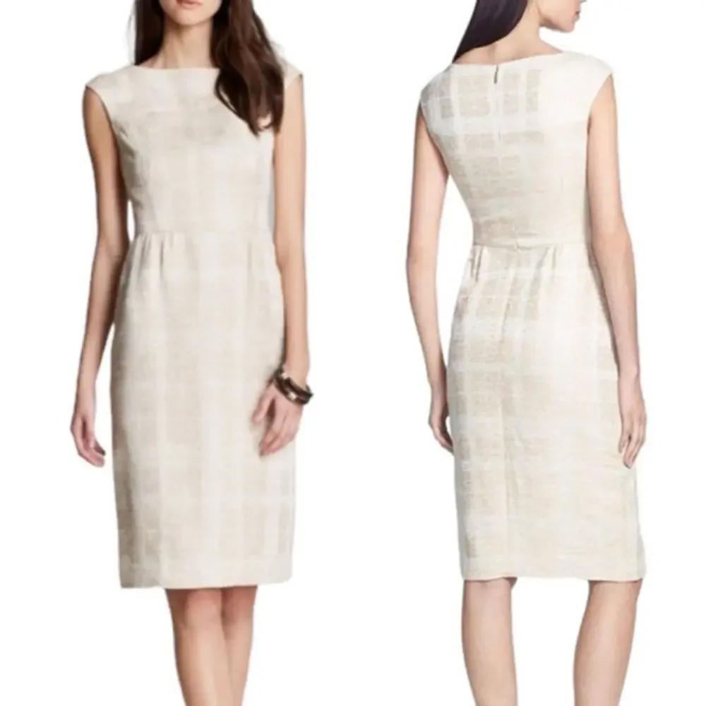 NWT Tory Burch Fatima Woven Midi Sheath‎ Sleeveless Dress